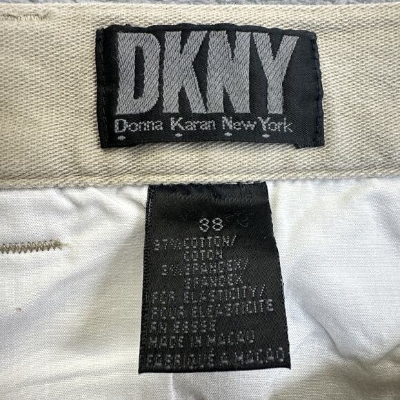 Vintage DKNY Dress Pants Men's Size 38x30 Beige Pants - Picture 4 of 8